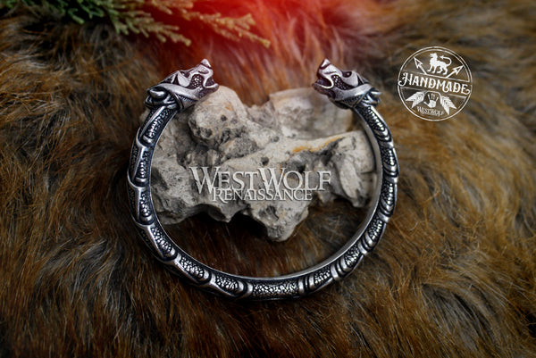 Viking Berserker Bear Head Torc Bracelet – West Wolf Renaissance
