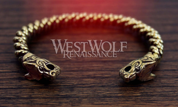 【月曜限定値下げ】WOLFMAN B.R.S BANGLE BRACELET Men's Wolf Head Bracelet Stainless Steel Twist Cord Cuff Bangle