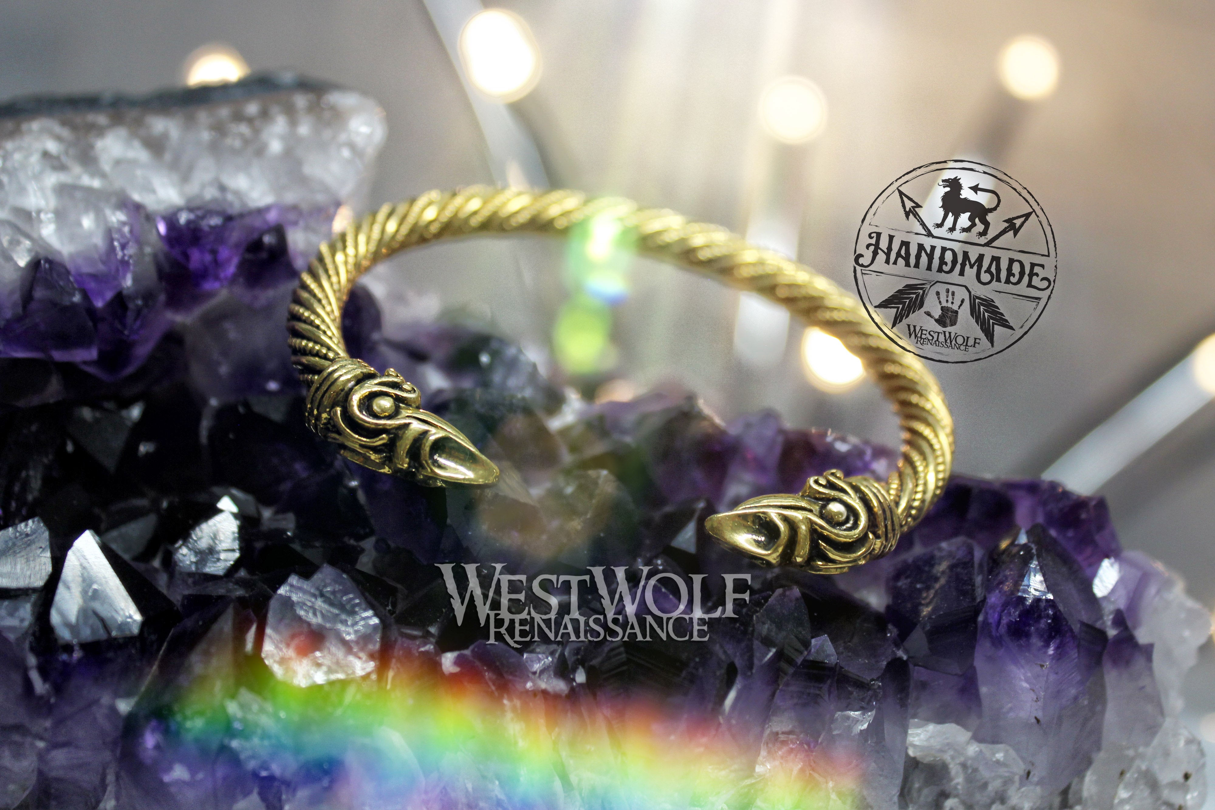 Viking Odin's Ravens Torc --- Hugin and Munin Bracelet or Arm Ring