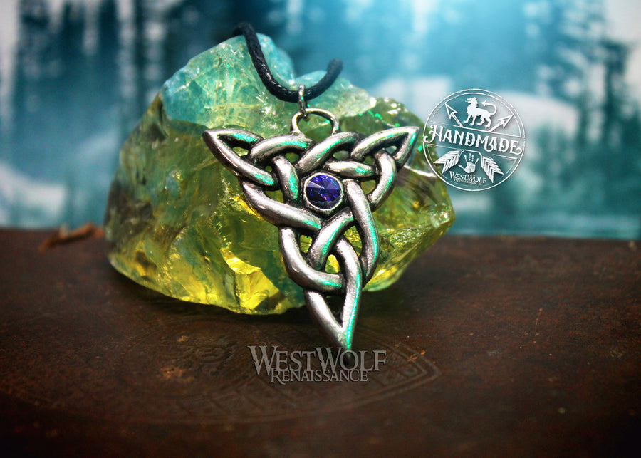 Celtic Trinity Knot Style Pendant - Knotted Triangle Pattern