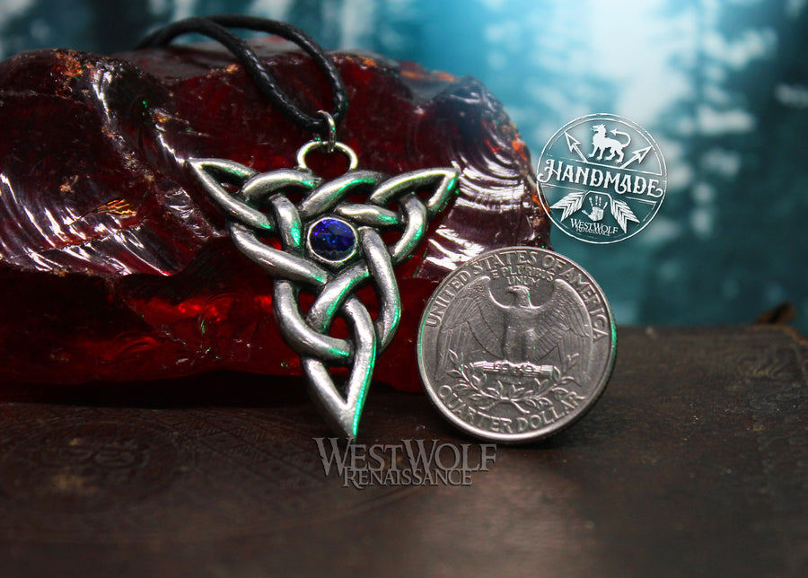 Celtic Trinity Knot Style Pendant - Knotted Triangle Pattern
