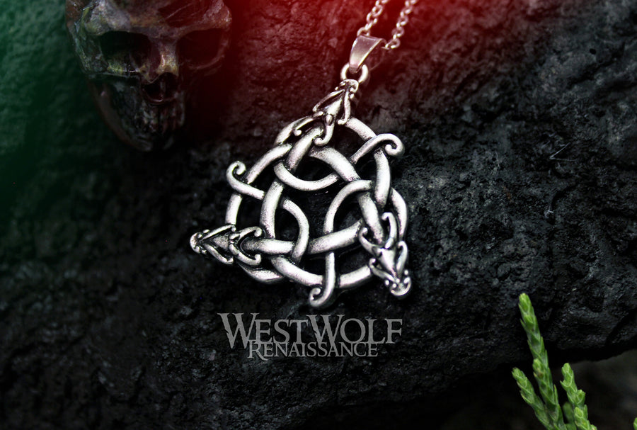 Dragon Knot Pendant with Stainless Steel Chain