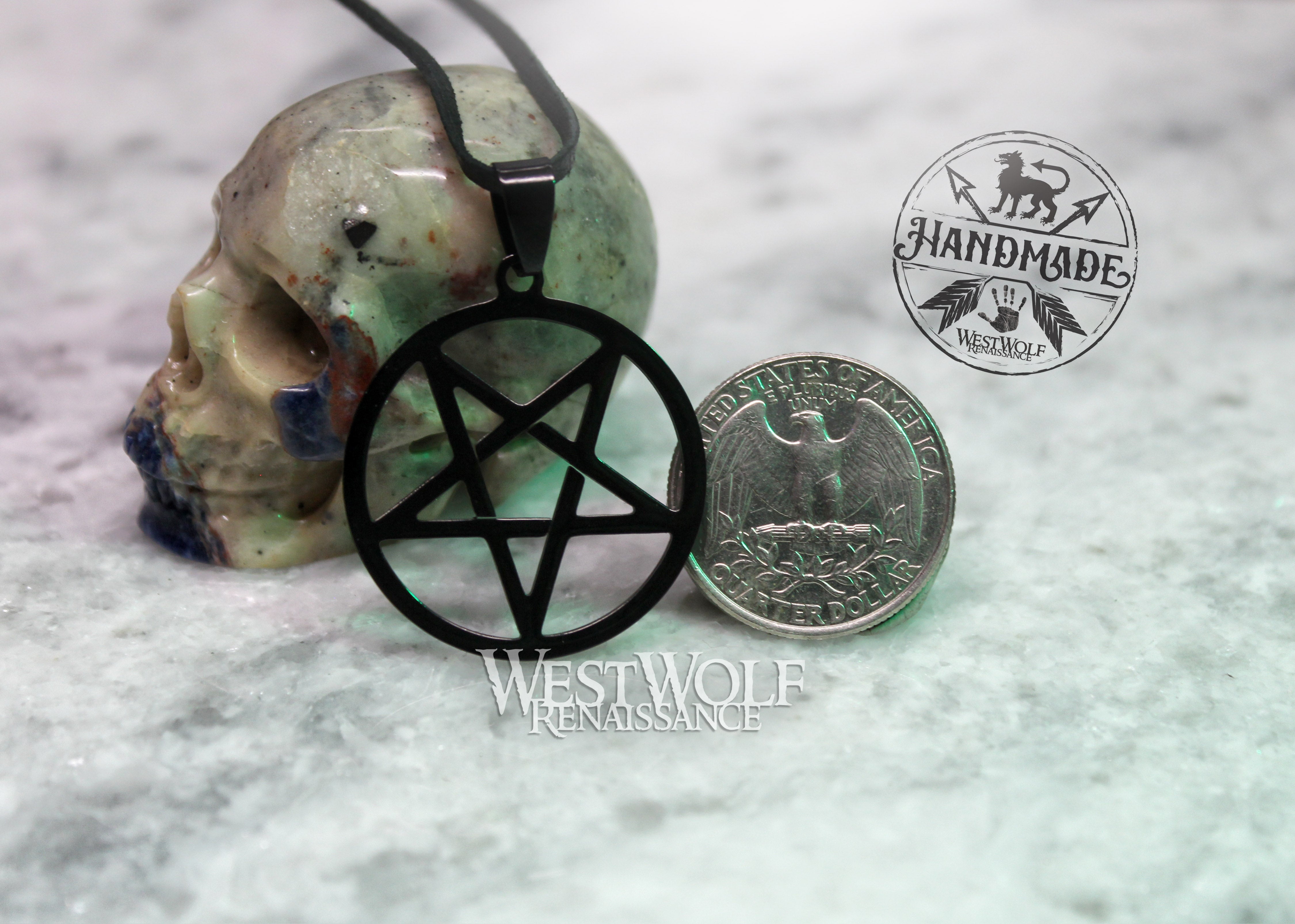Simple Pentagram or Pentacle Symbol Pendant – West Wolf Renaissance