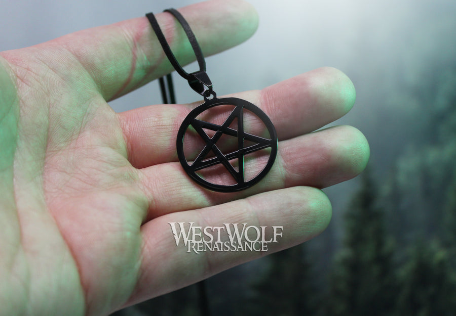 Simple Pentagram or Pentacle Symbol Pendant