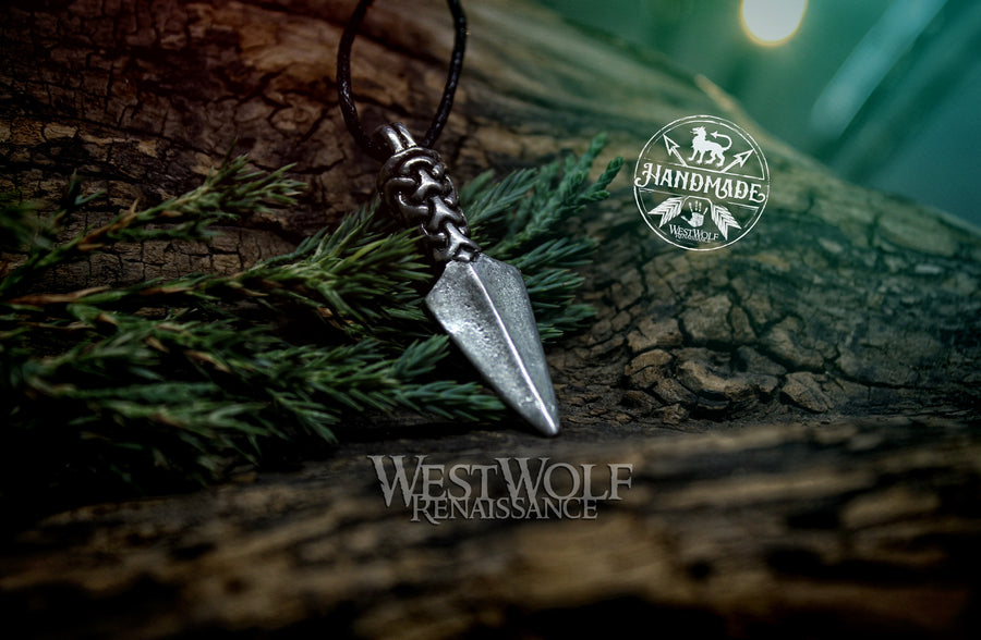 Spear of Odin Pendant - Gungnir - with Knotted Design