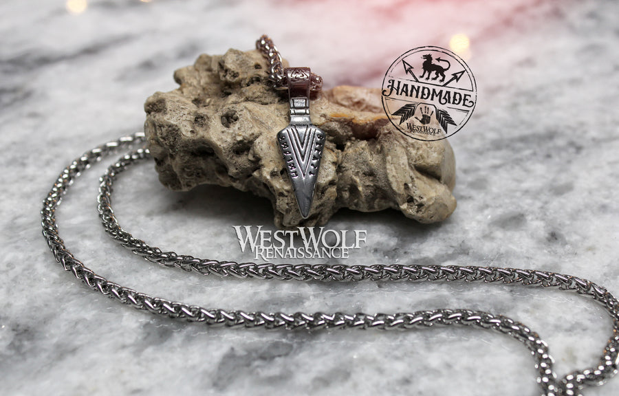 Spear of Odin Pendant - Gungnir - with Chain Necklace or Leather Cord