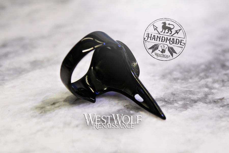 Raven Skull Ring in Black Stainless Steel - US Sizes 7-13