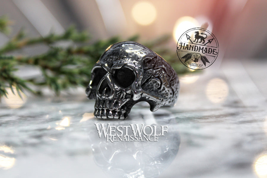 Skull Ring - Classic Style Without Lower Jaw - US Sizes 7-14