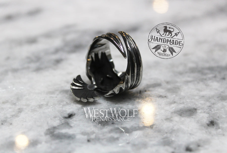 Norse Raven Knot Ring - Stainless Steel - US Sizes 7-11