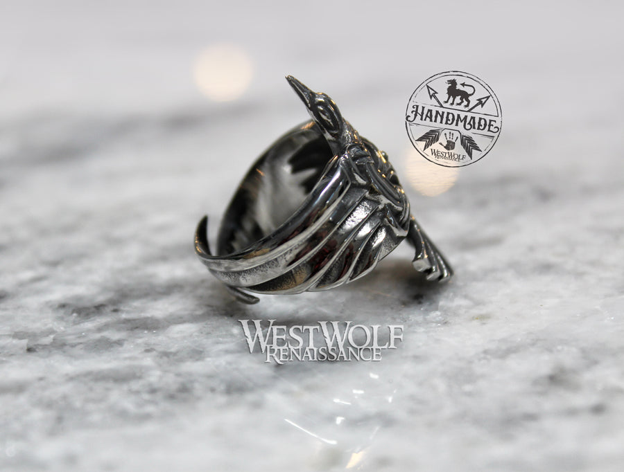 Norse Raven Knot Ring - Stainless Steel - US Sizes 7-11