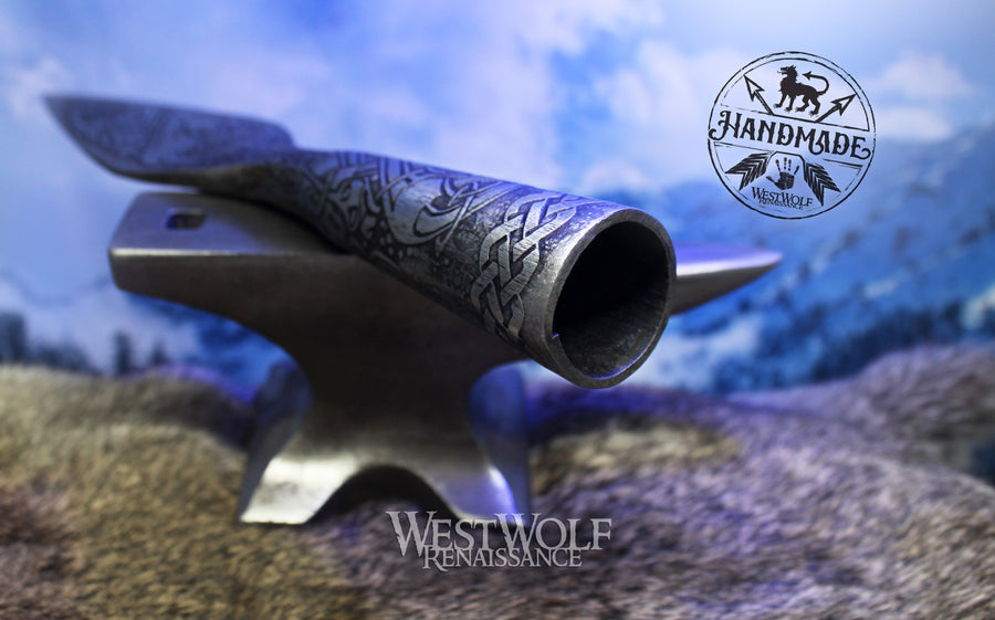 Hand-Forged Steel Norse Spear Head - Gungnir, the Spear of Odin - Blacksmith Made