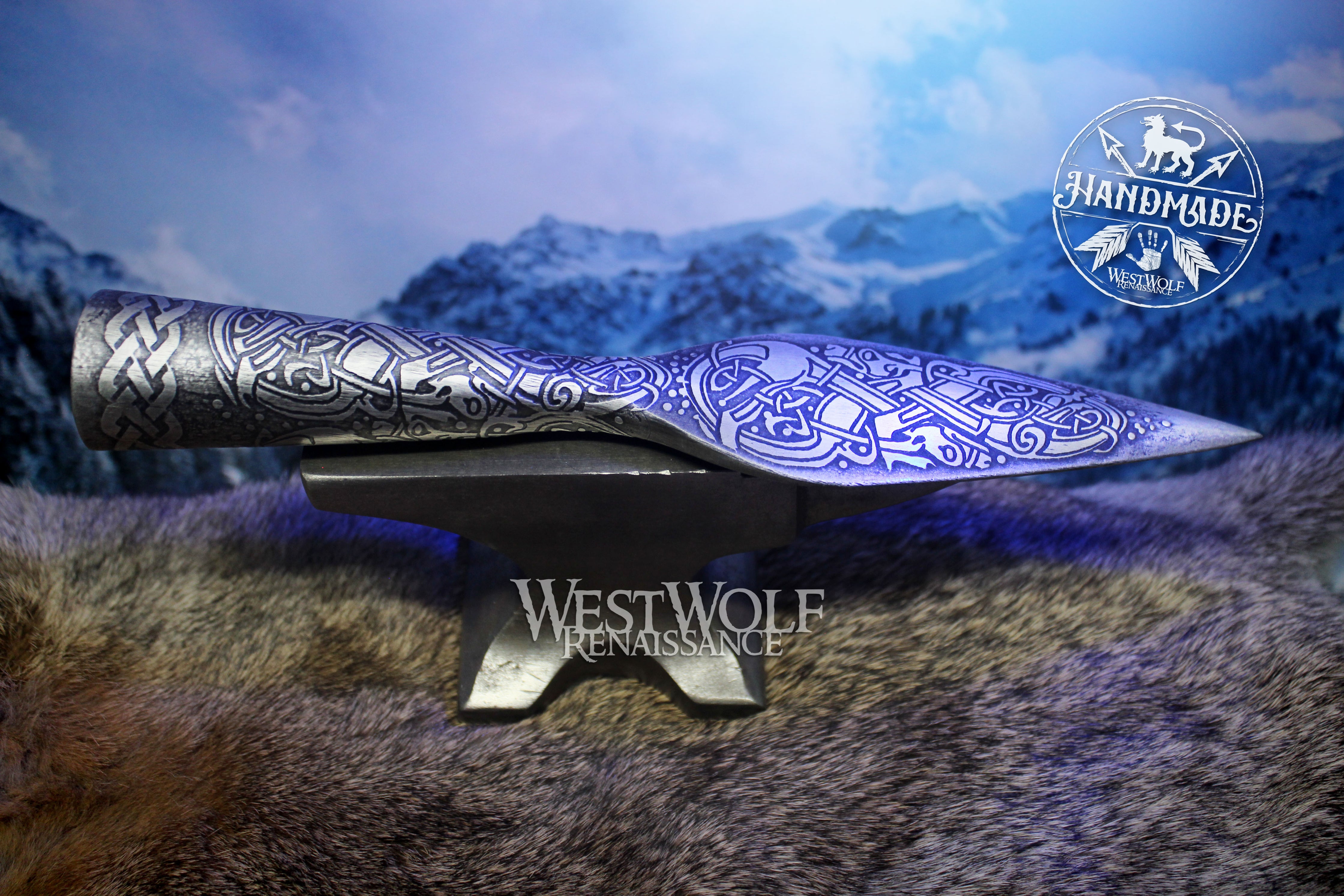 Hand-Forged Steel Norse Spear Head - Gungnir, the Spear of Odin