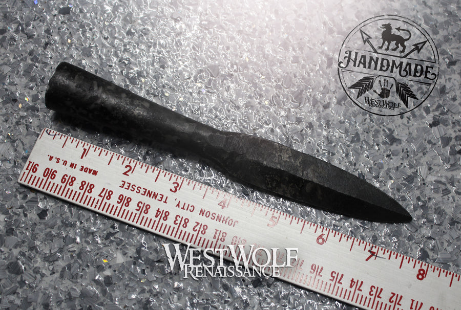 Hand-Forged Steel Viking Spear Head - Blacksmith Made