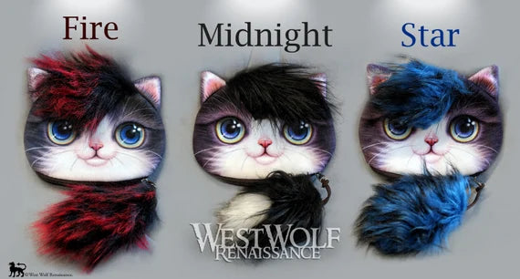 FURSES - Original Fur-Covered Cat Purses, Wallets, or Coin Pouches with Zipper Closure - Fabric Kitty Pouches for All Ages