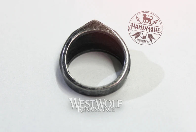Medieval Style Ring - Dark Stainless Steel