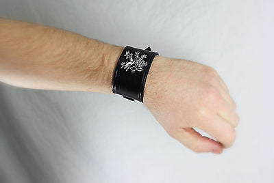 Leather Medieval Lion Cuff/Bracelet