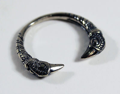 Silver Viking Raven Ring - US Size 9-11