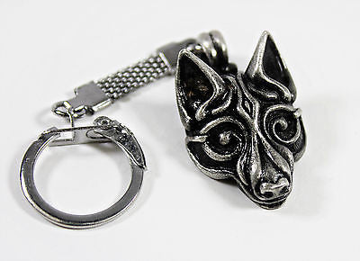 Viking Fenrir Wolf Head Key Chain
