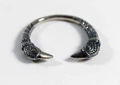 Silver Viking Raven Ring - US Size 9-11