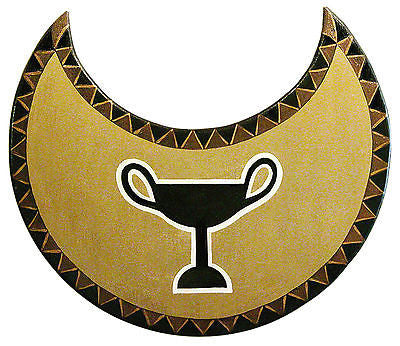 Greek Crescent Shield with Holy Grail Chalice Design