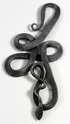 Hand-Forged Snake Pendant - Celtic / Viking Design