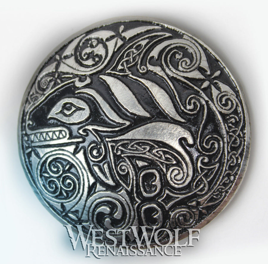 Celtic Orca / Killer Whale Brooch or Cloak Pin