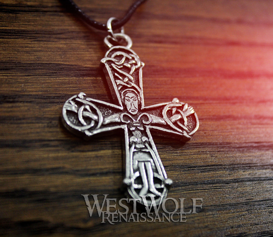 Viking Novgorod Cross Pendant Russian Crucifix - Main Image