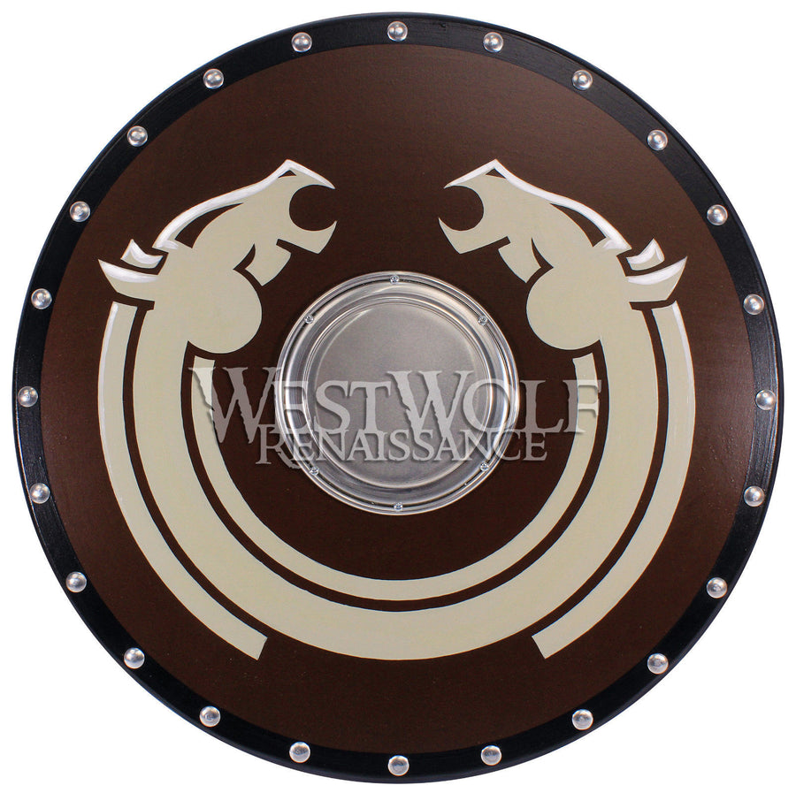 Round Viking Horse Lord Shield - Standard Version