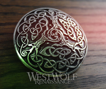 Celtic Knotted Tree of Life Brooch or Cloak Pin