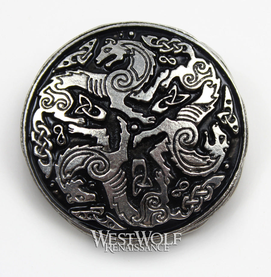 Celtic Wolf / Direwolf Brooch or Cloak Pin - 2 Sizes Available