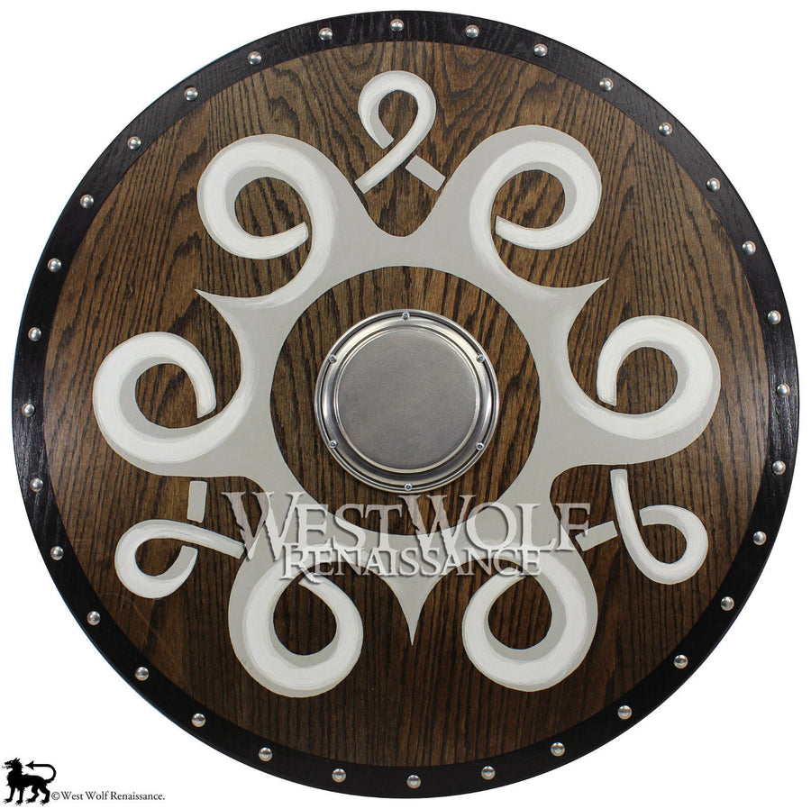 Solid Oak Viking Tri-Knot Shield