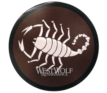 Round Greek Wooden Scorpion Shield