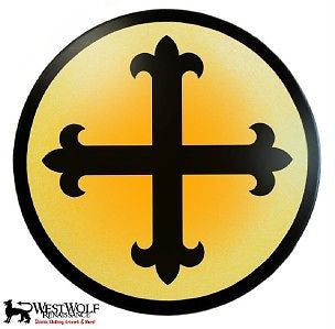 Round Heraldic Cross Shield