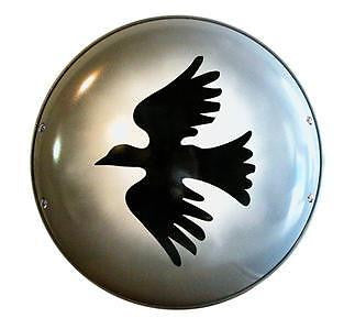 Greek Corinthian Black Dove Shield - Made of Solid 18g Steel