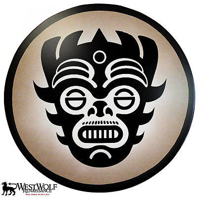 Tribal Aztec Mask Shield - Inca, Toltec, Mayan Culture