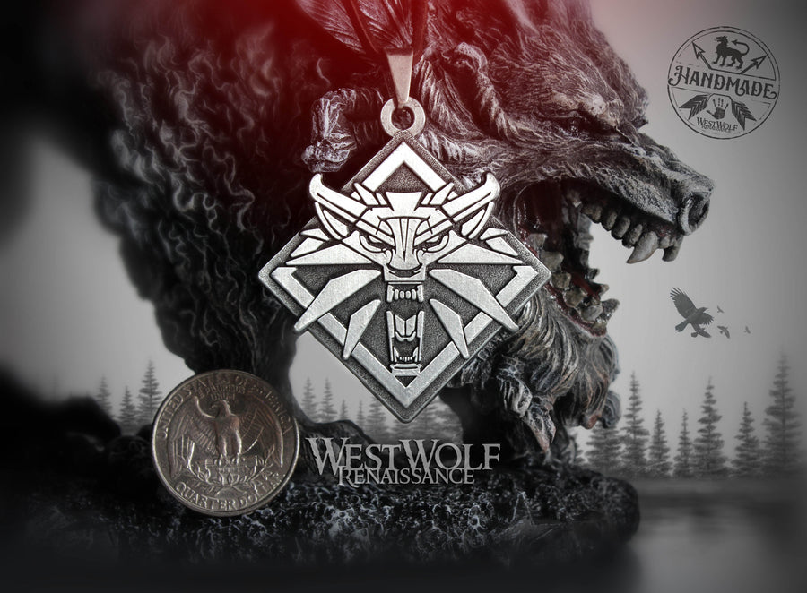Witcher Wolf Symbol Pendant1
