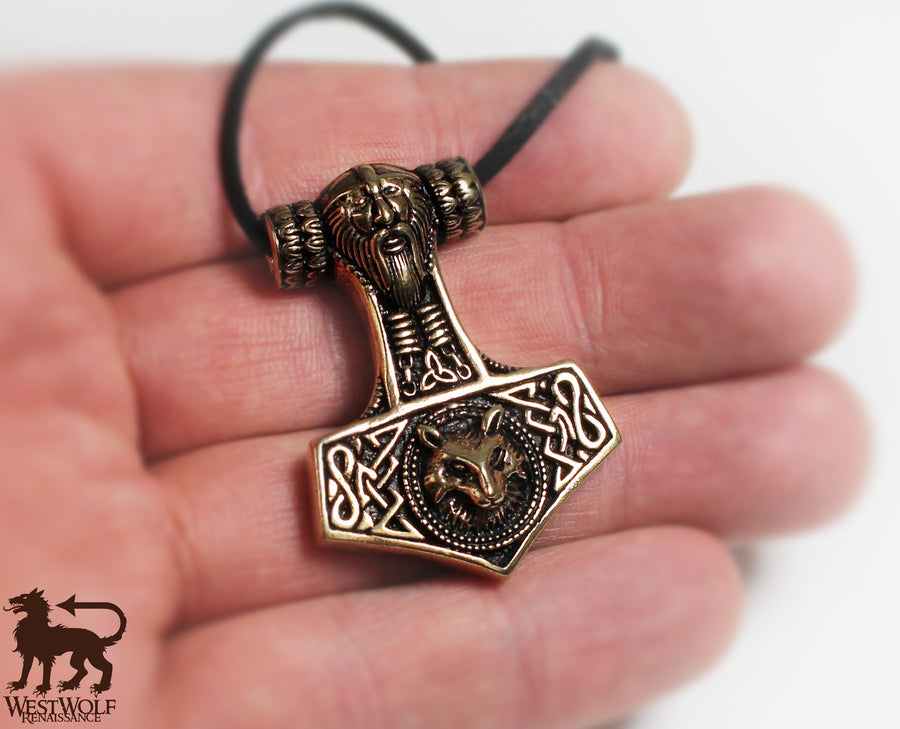 Pendentif réplique Mjolnir Collier nordique Marteau Thors Pendentif réplique Mjolnir Collier nordique Marteau Thors