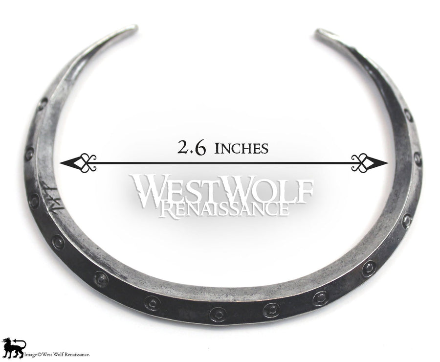 Viking Bangle Bracelet - Studded Shield Rim Style - Also Known as a Money Ring