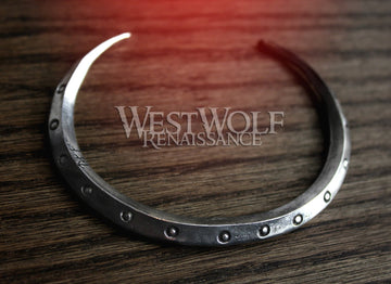 Viking Bangle Bracelet - Studded Shield Rim Style - Also Known as a Money Ring
