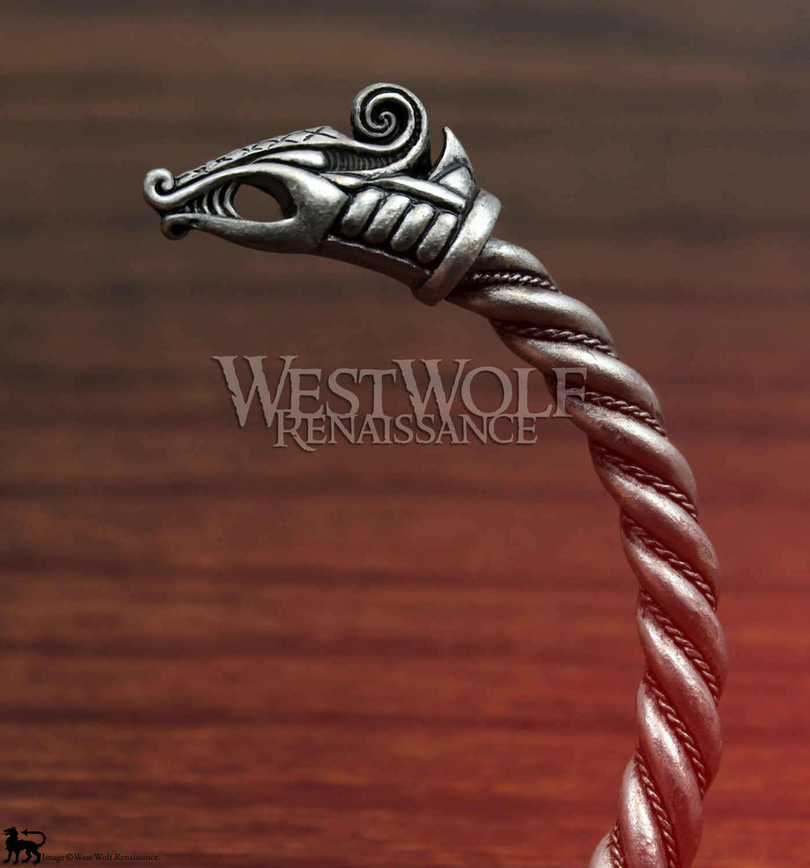 Silver Viking Dragon Bracelet
