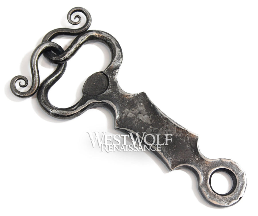 Hand-Forged Medieval Bottle Opener - Hammered Iron / Steel - Made with Fire & Anvil