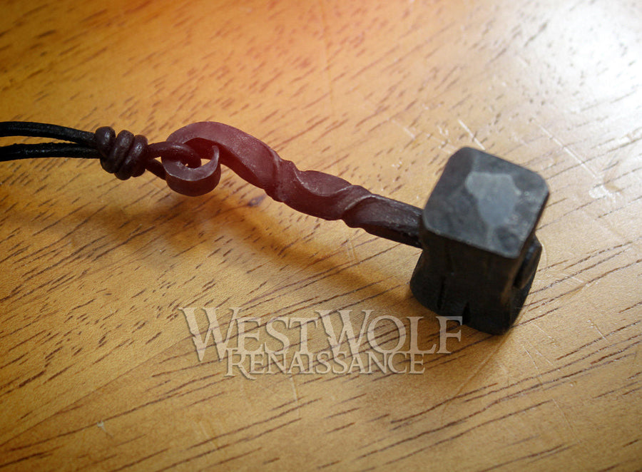 Hand-Forged Iron Thor's Hammer Pendant