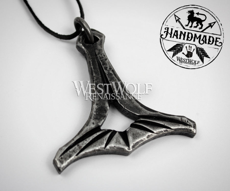 Hand-Forged Viking MJOLNIR Thor's Hammer Pendant