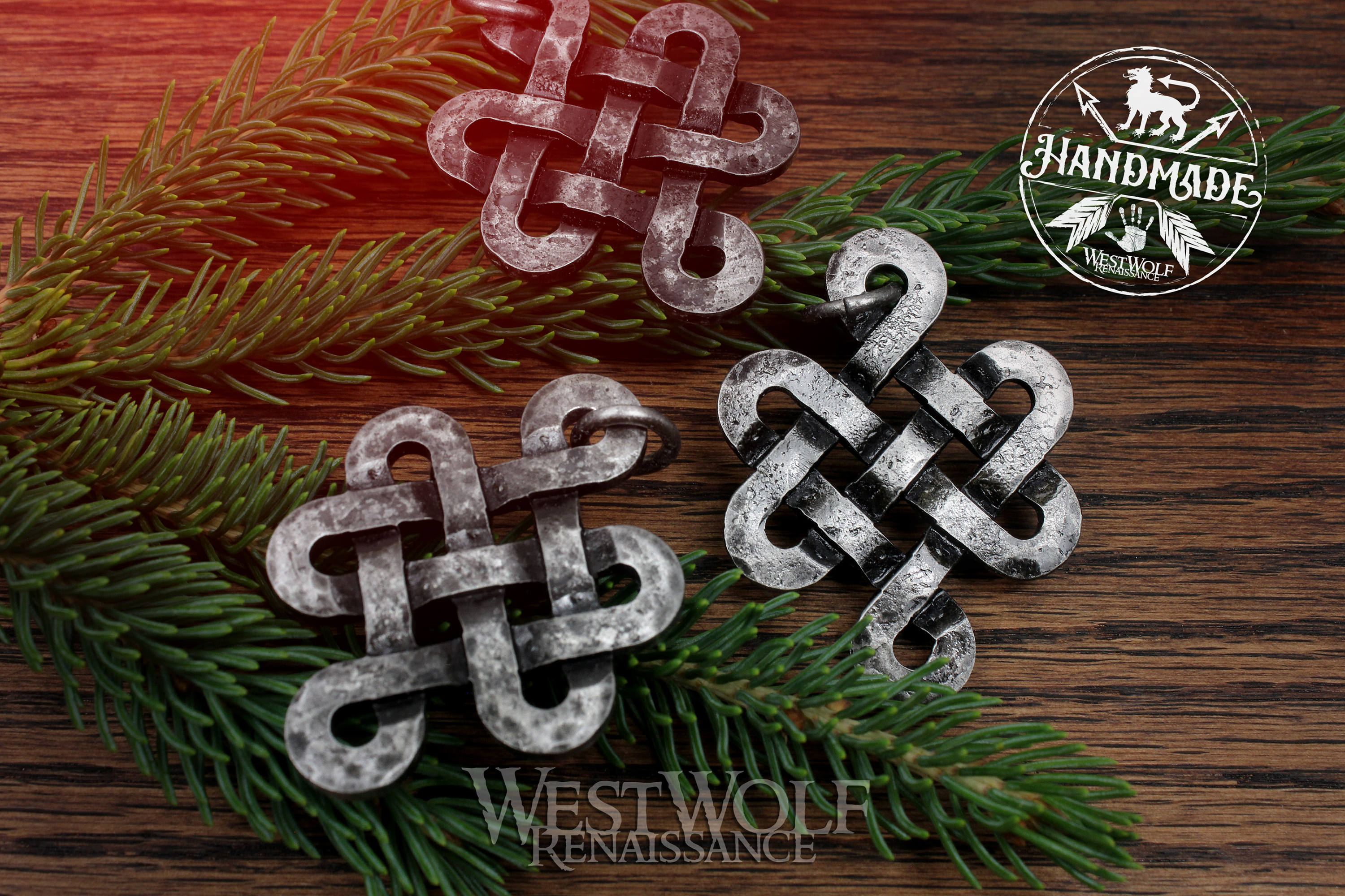 Hand-Forged Celtic Life Knot Pendant - Made of Steel – West Hand-Forged Celtic Life Knot Pendant - Made of Steel – West