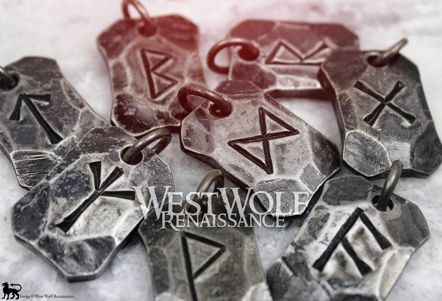 Hand-Forged Viking Rune Pendants - Made of Hammered Steel - Choose Your Talisman