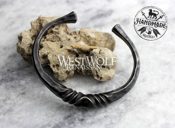 Hand-Forged Twisted Steel Bracelet