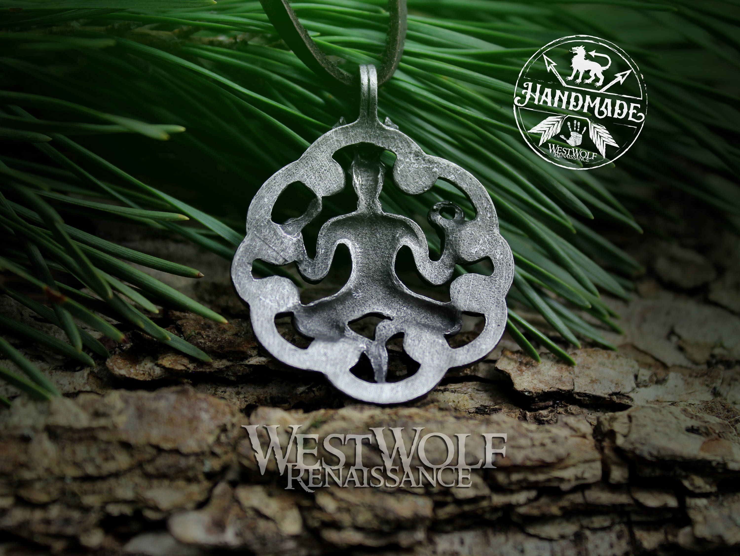 NKlaus Pendentif Cernunnos argent 925 3,2cm Amulette Dieu celtique des forêts Talisman 3888