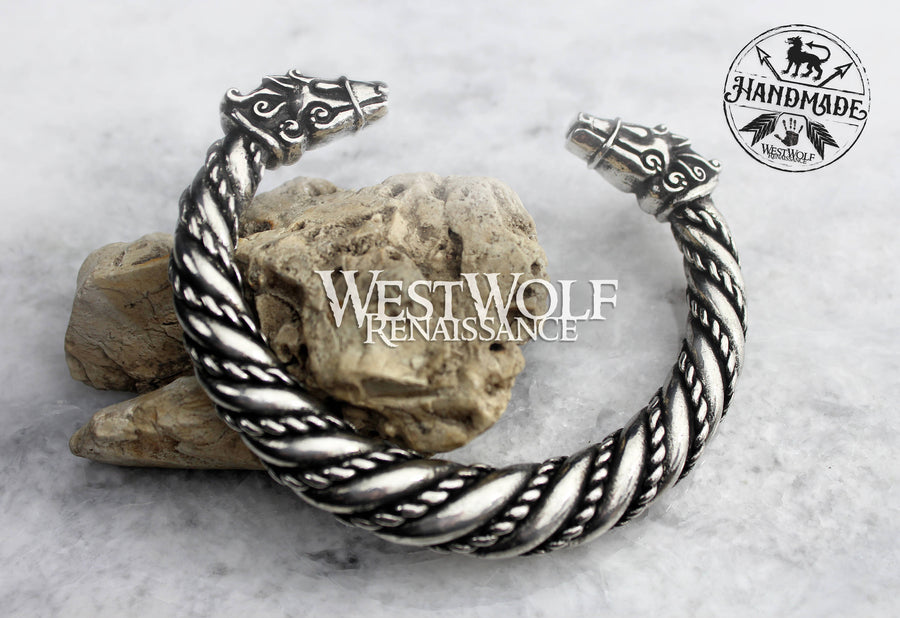 Silver Viking Odin's Horse Sleipnir Bracelet - 2 Sizes