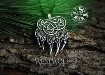 Knotted Bear Paw Pendant