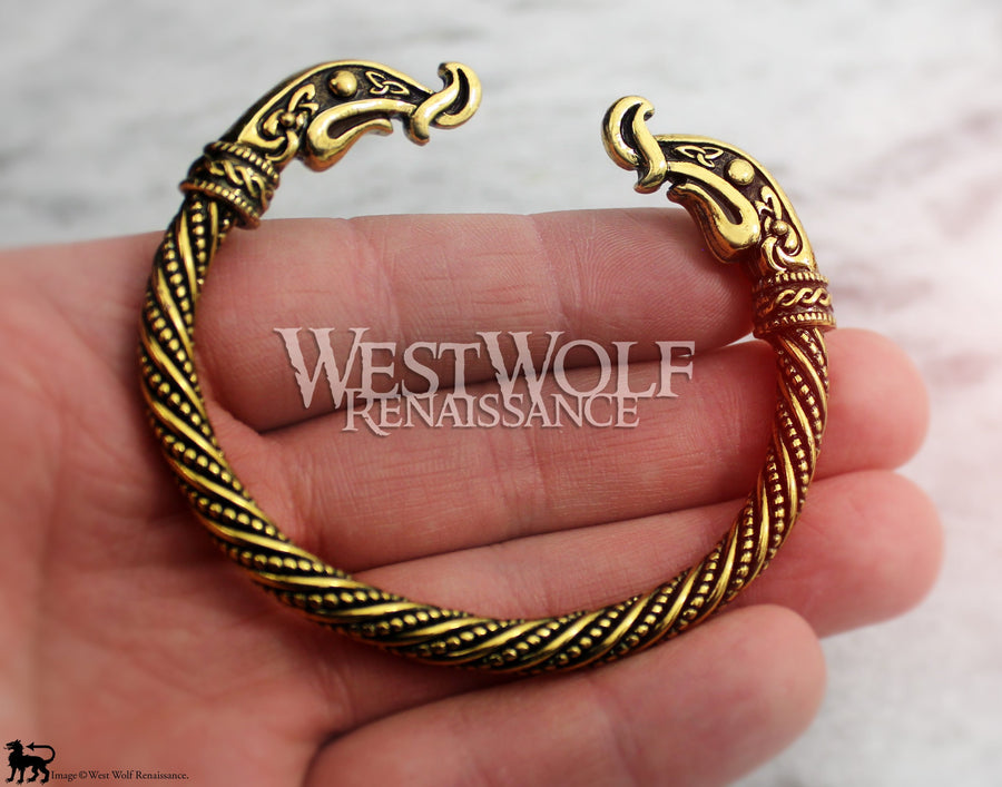 Viking Dragon Bracelet of Ragnar Lothbrok --- Dragon Head Bracelet or Arm Ring